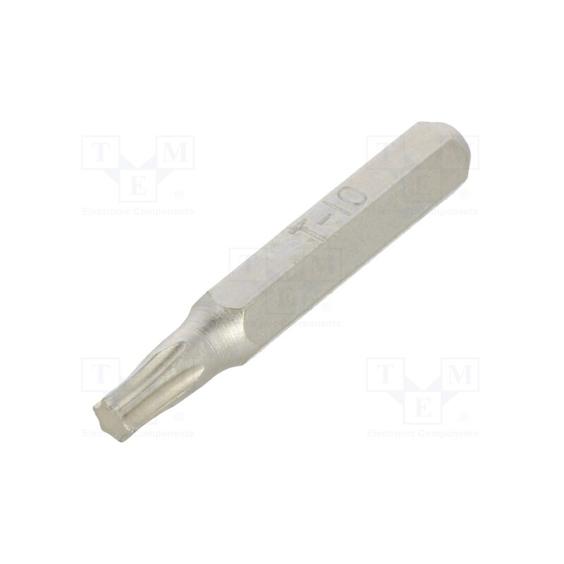 1 pcs x BETA - 12560048 - Screwdriver bit, Torx®, TX10, Overall len: 27mm, Kind: precision