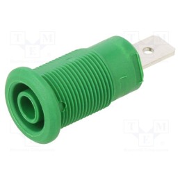 1 pcs x STu00c4UBLI - 23.3040-25 - Socket, 4mm banana, 32A, 1kV, Cutout: Ø12.2mm, green, nickel plated