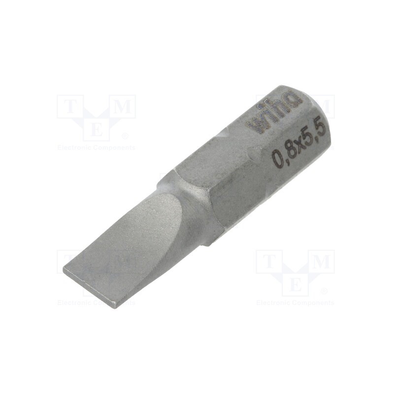 1 pcs x WIHA - 1624 - Screwdriver bit, slot, 5,5x0,8mm, Overall len: 25mm, STANDARD