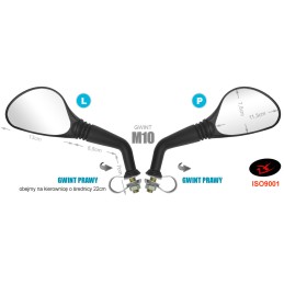 ATV quad bashan loncin shineray mirrors mounts