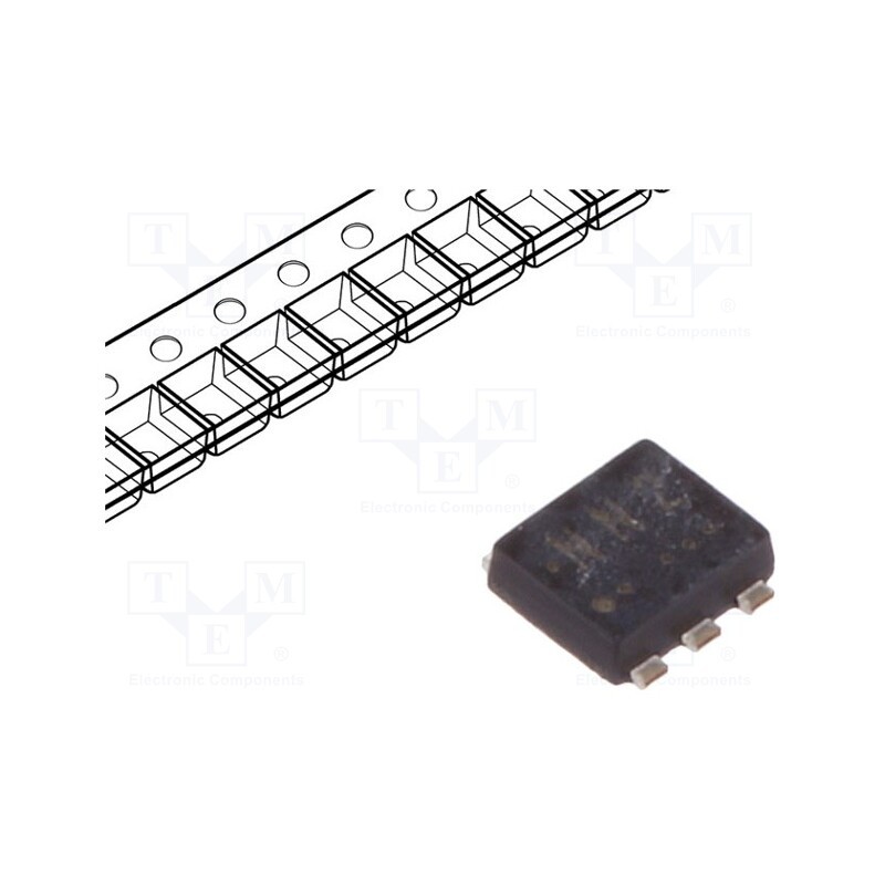 3 pcs x TOSHIBA - SSM6N40TU,LXGF - Transistor: N-MOSFET x2, unipolar, 30V, 1.6A, 0.5W, UF6