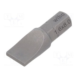 1 pcs x WIHA - 1627 - Screwdriver bit, slot, 8,0x1,6mm, Overall len: 25mm, STANDARD
