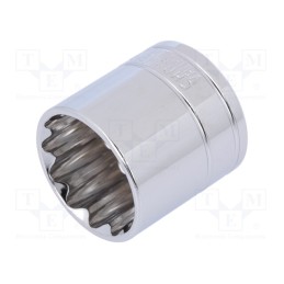 1 pcs x Workpro - W074148 - Socket, 12-angles,socket spanner, 3/8', Chrom-vanadium steel