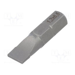 1 pcs x WIHA - 1626 - Screwdriver bit, slot, 6,5x1,2mm, Overall len: 25mm, STANDARD
