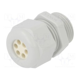 1 pcs x HUMMEL - 1.597.2001.50 - Cable gland, multi-hole, M20, 1.5, IP65, polyamide, grey, 3mm