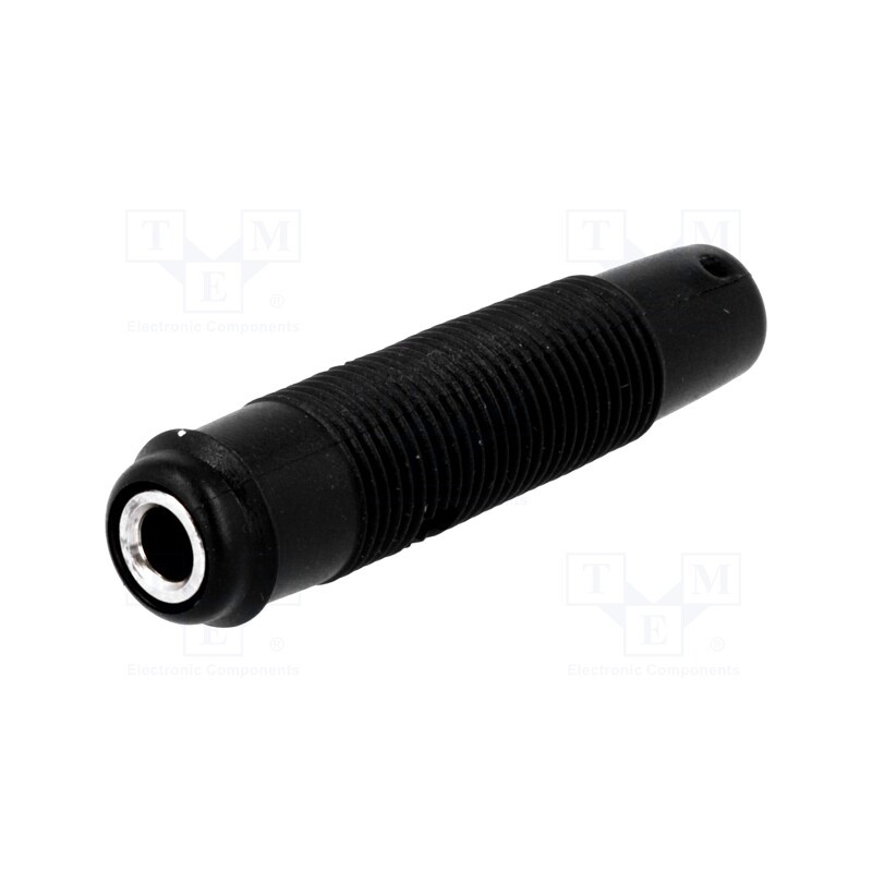 1 pcs x HIRSCHMANN T&M - KUN 30 SW - Socket, 4mm banana, 16A, 60VDC, black, nickel plated, on cable