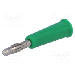 1 pcs x ELECTRO-PJP - 1010-I-GN - Plug, 4mm banana, 24A, 60VDC, green, non-insulated, on cable