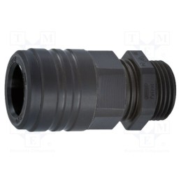 1 pcs x HUMMEL - 1.542.3223.51 - Straight terminal connector, Thread: metric,outside, polyamide