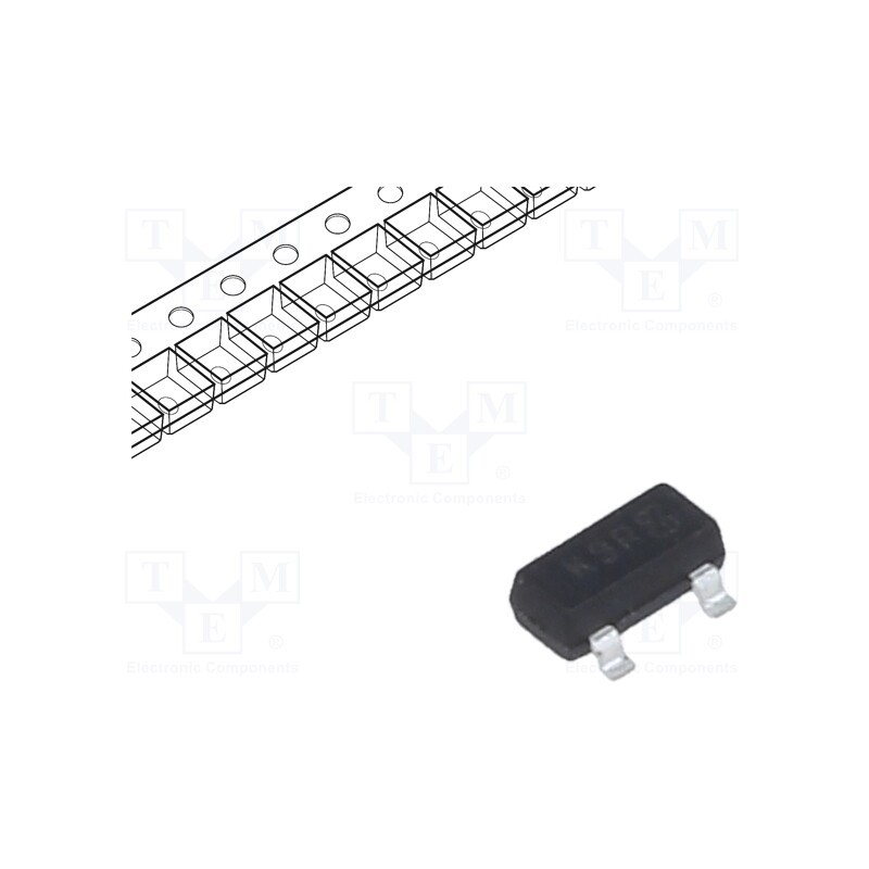 25 pcs x DIODES INCORPORATED - MMBTA92-7-F - Transistor: PNP, bipolar, 300V, 0.5A, 300mW, SOT23