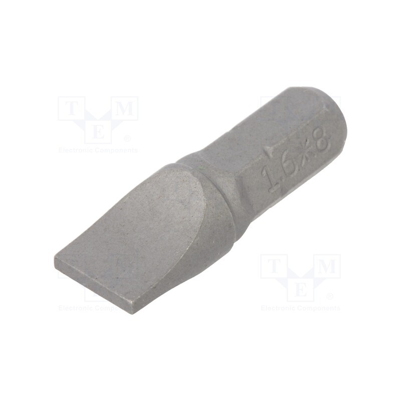 1 pcs x BETA - 861LP/1.6X8.0 - Screwdriver bit, slot, 8,0x1,6mm, Overall len: 25mm
