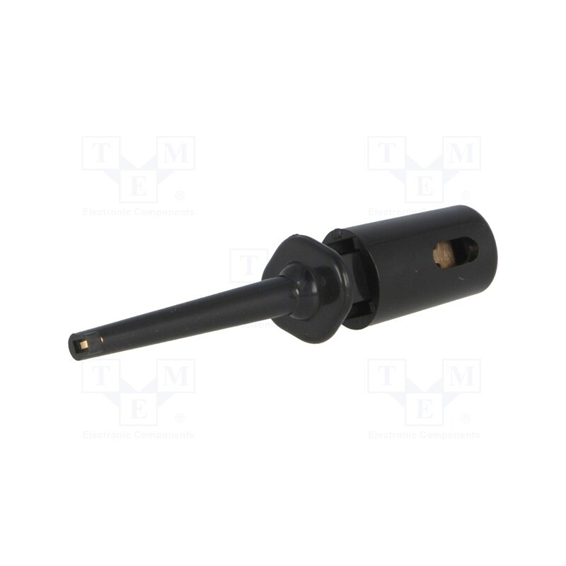 1 pcs x - R8-H16F-BLACK - Clip-on probe, hook type, 0.3A, 60VDC, black, Overall len: 40mm