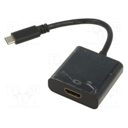 1 pcs x ART - KABADA USBC/HDMI OEM-C7 - Adapter, HDMI 1.4, HDMI socket,USB C plug, 0.15m, black, black