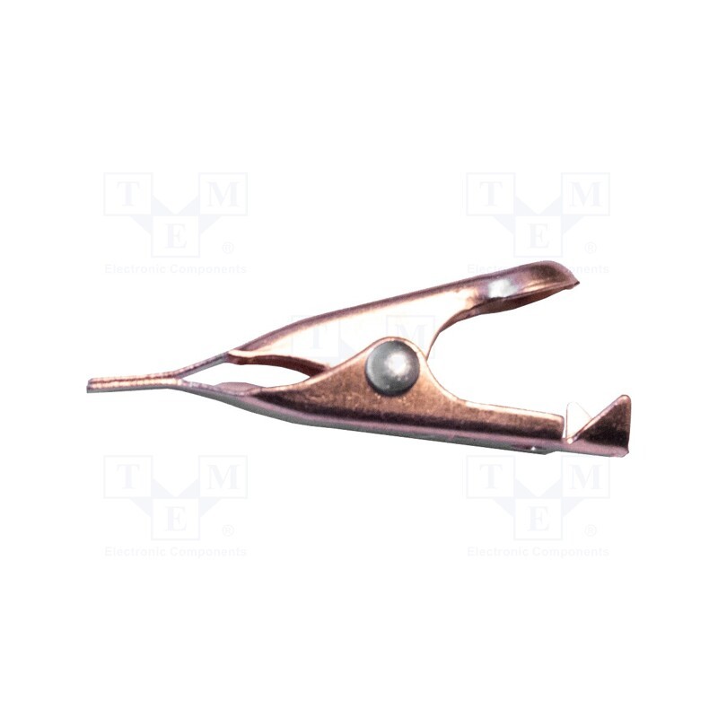 1 pcs x MUELLER ELECTRIC - BU-34M - Crocodile clip, 5A, Grip capac: max.5.6mm, Overall len: 28mm