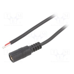 1 pcs x BQ CABLE - DC.CAB.4400.0150 - Cable, 2x0.5mm2, wires,DC 5,5/2,5 socket, straight, black, 1.5m