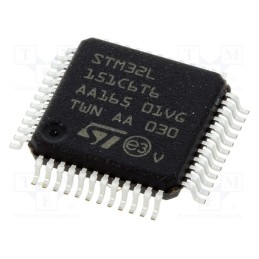 1 pcs x STMicroelectronics - STM32L151C6T6 - IC: ARM microcontroller, 32MHz, LQFP48, 1.8÷3.6VDC, -40÷85°C