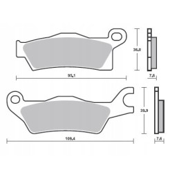 Brake pads set, front, Can Am Outlander 570 G2