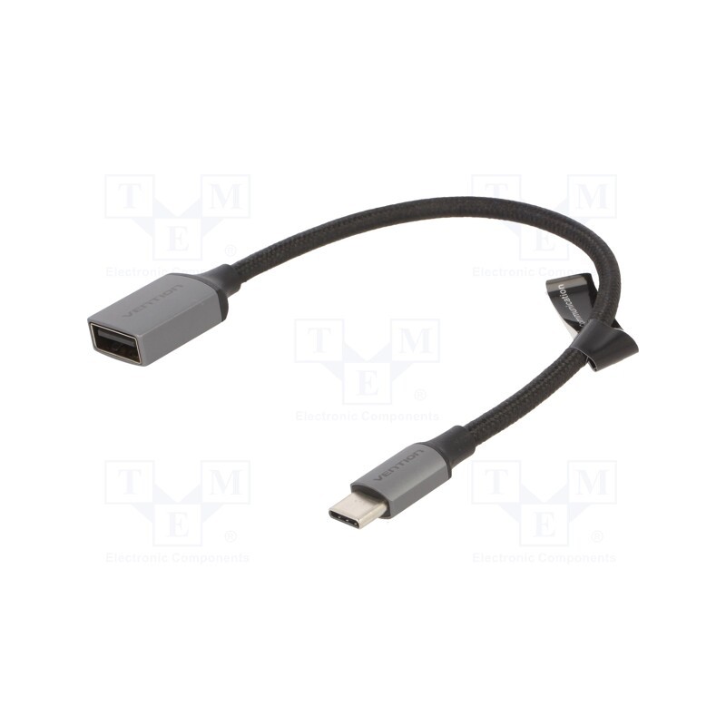 1 pcs x VENTION - CCWHB - Cable, USB 2.0, USB A socket,USB C plug, nickel plated, 0.15m