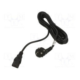 1 pcs x AKYGA - AK-PC-05C - Cable, 3G1mm2, CEE 7/7 (E/F) plug angled,IEC C13 female, PVC, 5m