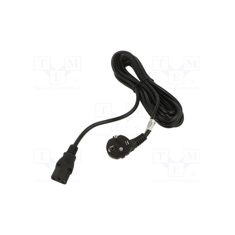 1 pcs x AKYGA - AK-PC-05C - Cable, 3G1mm2, CEE 7/7 (E/F) plug angled,IEC C13 female, PVC, 5m