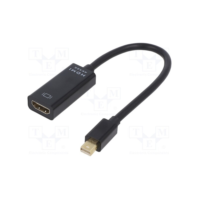 1 pcs x GEMBIRD - A-MDPM-HDMIF4K-01 - Adapter, DisplayPort 1.2,HDMI 1.3, 0.15m, black