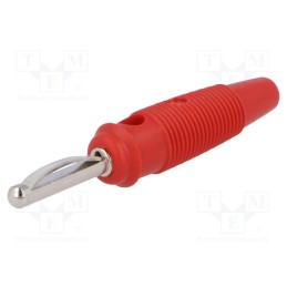 1 pcs x HIRSCHMANN T&M - VQ 30 RT - Plug, 4mm banana, 16A, 60VDC, red, 3mΩ, 1.5mm2, nickel plated