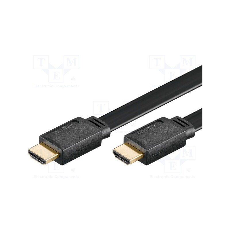 1 pcs x Goobay - 31927 - Cable, HDMI 1.4, HDMI plug,both sides, 2m, black