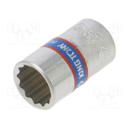 1 pcs x KING TONY - 233010M - Socket, 12-angles,socket spanner, 1/4', Socket bit length: 24mm