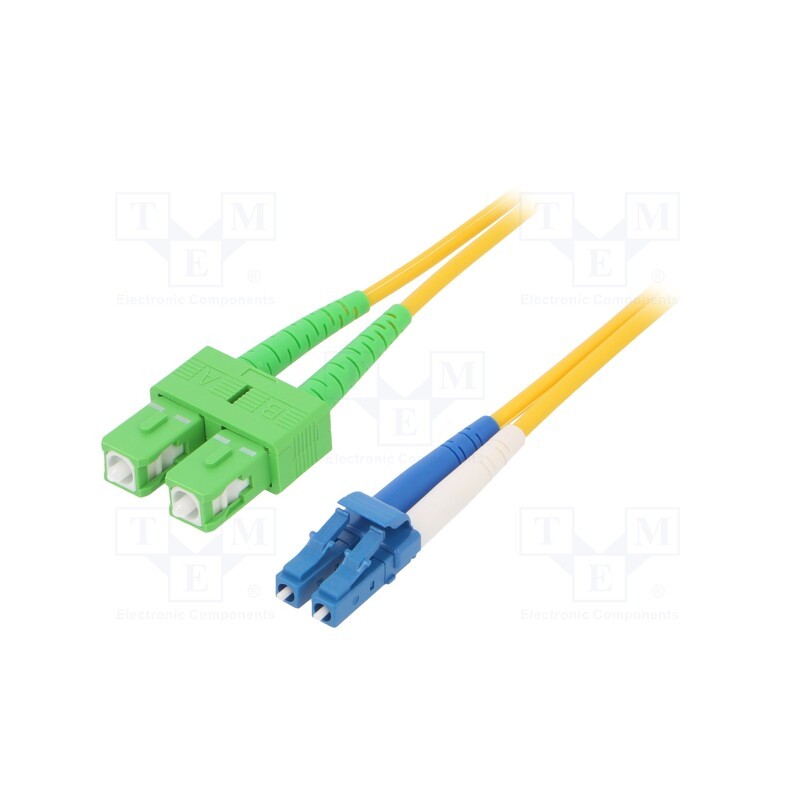 1 pcs x DIGITUS - DK-292SCA3LC-03 - Fiber patch cord, OS2, LC/UPC,SC/APC, 3m, Optical fiber: 9/125um