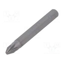 1 pcs x BETA - 861PZ/2L - Screwdriver bit, Pozidriv®, PZ2, Overall len: 25mm