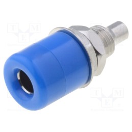 1 pcs x STu00c4UBLI - 69.8321-23 - Socket, 4mm banana, 20A, Cutout: Ø7.5mm, blue, nickel plated, 5mΩ