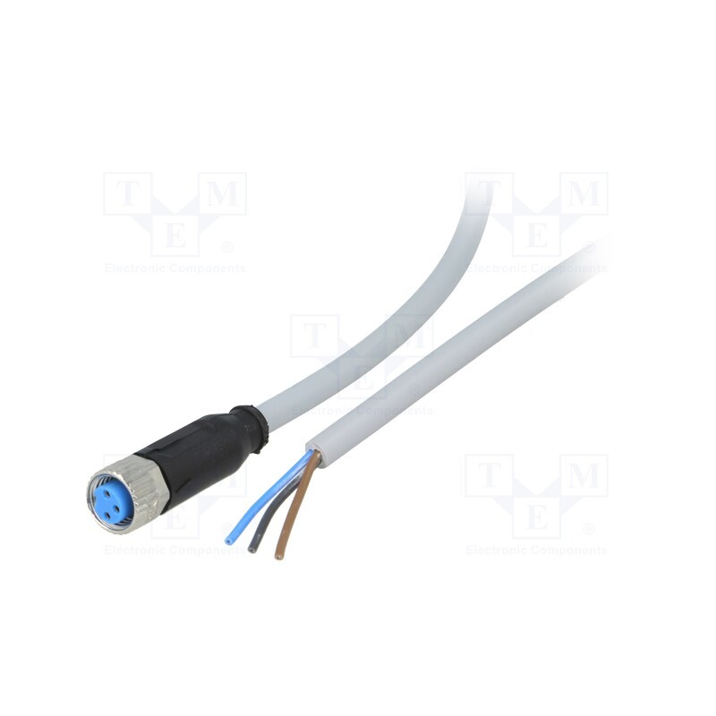 1 pcs x SICK - YF8U13-100VA1XLEAX - Connection lead, M8, PIN: 3, straight, 10m, plug, 60VAC, 4A, -30÷80°C
