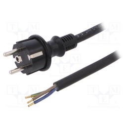 1 pcs x PLASTROL - W-97216 - Cable, 3x1.5mm2, CEE 7/7 (E/F) plug,wires,SCHUKO plug, rubber