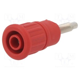 1 pcs x STu00c4UBLI - 49.7036-22 - Socket, 4mm banana, 32A, 1kV, red, on panel,push-in