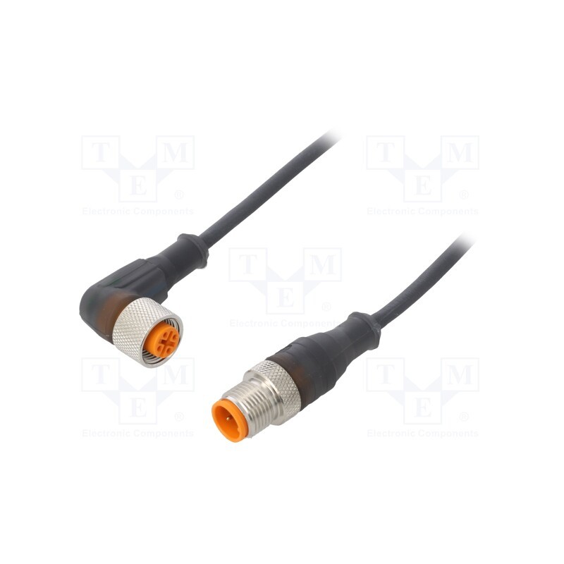 1 pcs x LUMBERG AUTOMATION - RST 3-RKWT/LED A 4-3-224/3 M - Connection lead, PIN: 3, 3m, plug, 4A, -25÷80°C, Insulation: PUR