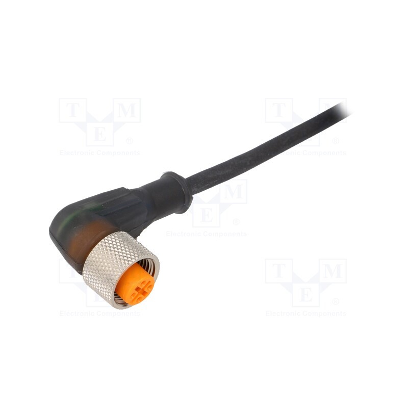 1 pcs x LUMBERG AUTOMATION - RKWT/LED A 4-3-224/10 M - Connection lead, M12, PIN: 3, straight, 10m, plug, 30VAC, 4A, IP67