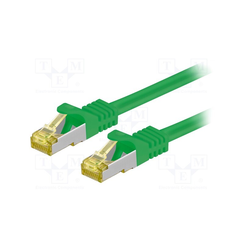 1 pcs x Goobay - 91640 - Patch cord, S/FTP, 6a, stranded, Cu, LSZH, green, 10m, 26AWG