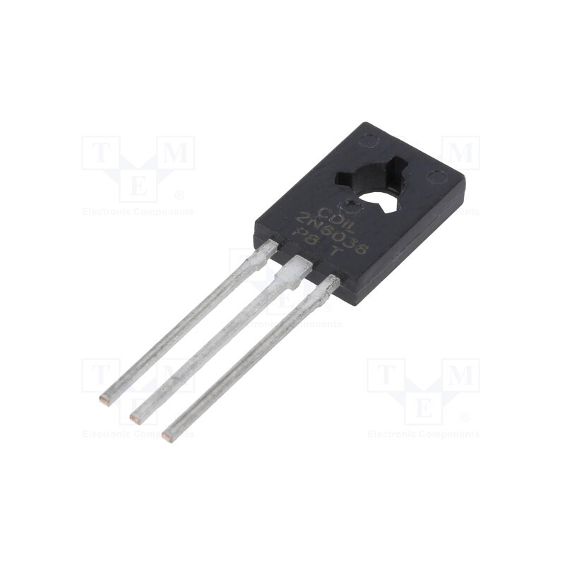 5 pcs x CDIL - 2N6036 - Transistor: PNP, bipolar, Darlington, 80V, 4A, 1.5/40W, TO126
