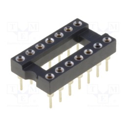 1 pcs x ADAM TECH - ICM-314-1-GT - Socket: integrated circuits, DIP14, Pitch: 2.54mm, precision, THT
