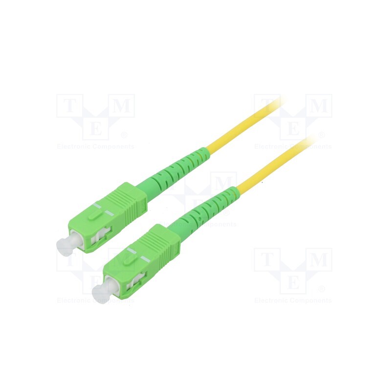 1 pcs x Goobay - 59637 - Fiber patch cord, OS2, SC/APC,both sides, 0.5m, LSZH, yellow