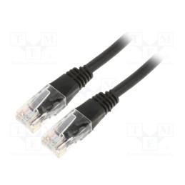 1 pcs x GEMBIRD - PP12-7.5M/BK - Patch cord, U/UTP, 5e, stranded, CCA, PVC, black, 7.5m, 26AWG