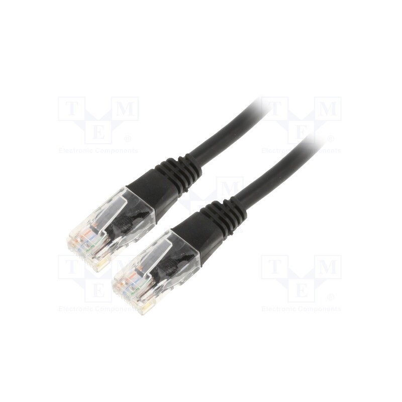 1 pcs x GEMBIRD - PP12-7.5M/BK - Patch cord, U/UTP, 5e, stranded, CCA, PVC, black, 7.5m, 26AWG