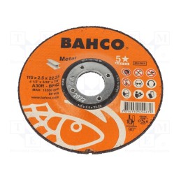 1 pcs x BAHCO - 3911-115-T42-M - Cutting wheel, Ø: 115mm, Øhole: 22.23mm, Disc thick: 2.5mm, steel