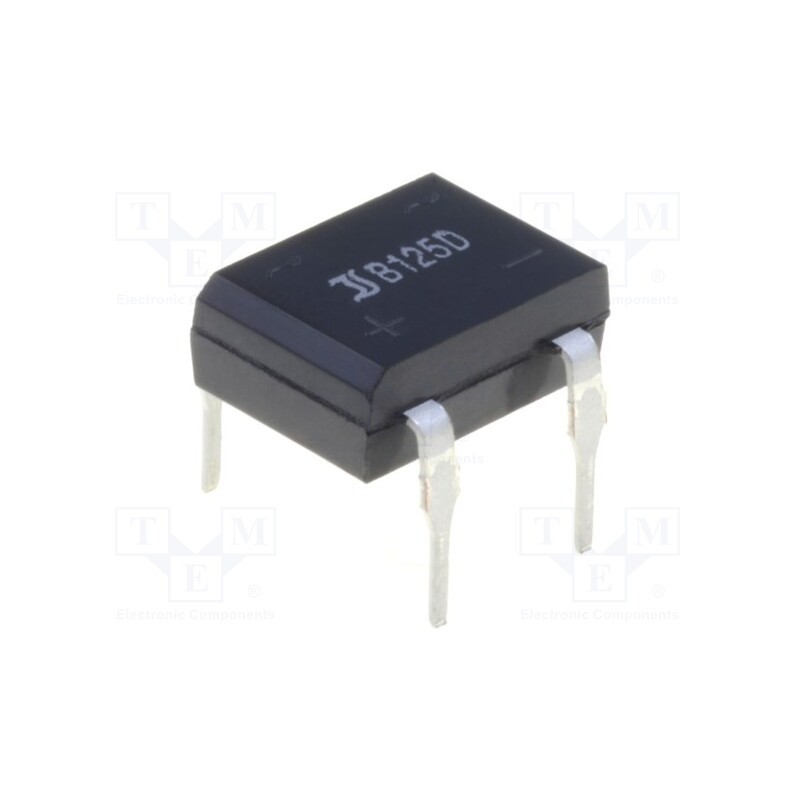 1 pcs x DIOTEC SEMICONDUCTOR - B125D - Bridge rectifier: single-phase, 250V, If: 1A, Ifsm: 40A, DIL, THT