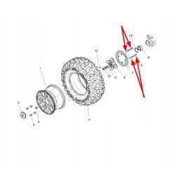 Polaris 7519792 wheel studs 12 1 5 for RZR XP