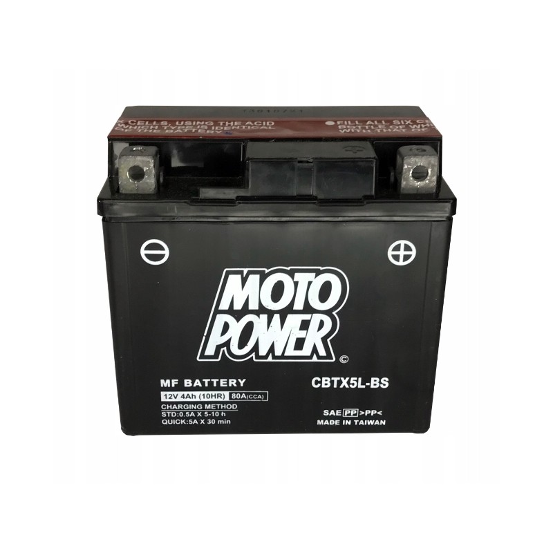 Motopower agm 12v 4ah 70a cbtx5l bs p etx5l bs
