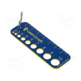 1 pcs x LeanCraft - SPR-BRELOK-Y - Size gauge, drill bits,screws, yellow