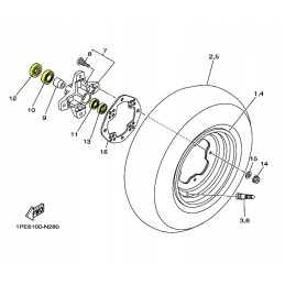25 1044 front wheel bearing yamaha raptor 700
