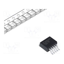 1 pcs x TEXAS INSTRUMENTS - LM2576SX-ADJ/NOPB - IC: PMIC, DC/DC converter, Uin: 4÷40VDC, Uout: 1.23÷37VDC, 3A, Ch: 1