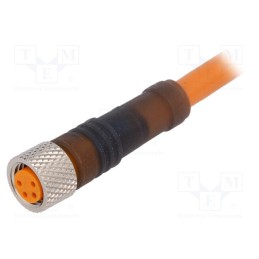 1 pcs x LUMBERG AUTOMATION - RKMV 4-07/2 M - Connection lead, M8, PIN: 4, straight, 2m, plug, 60VAC, 4A, -25÷80°C