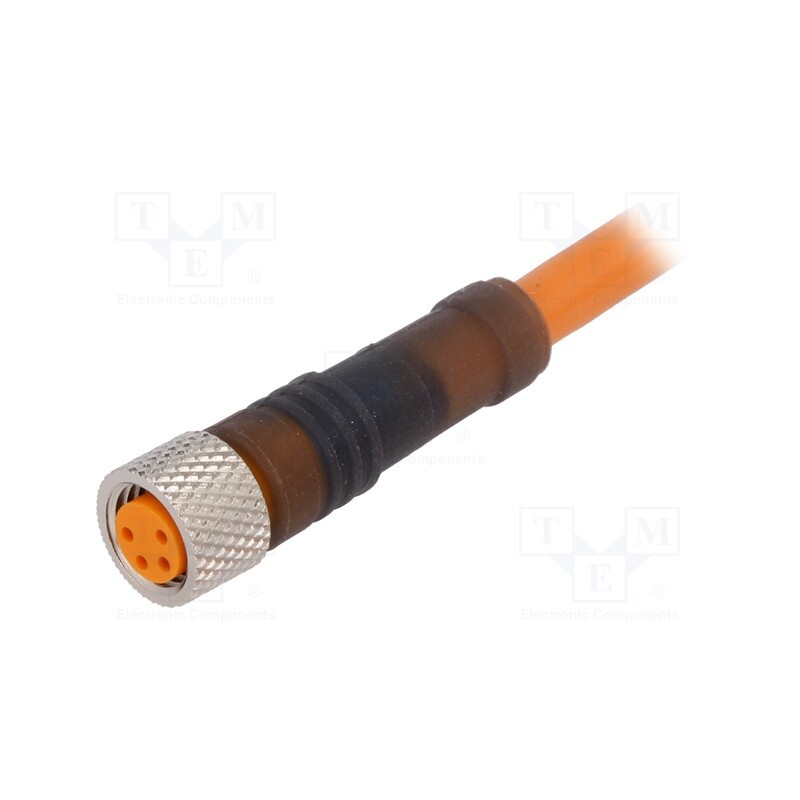 1 pcs x LUMBERG AUTOMATION - RKMV 4-07/2 M - Connection lead, M8, PIN: 4, straight, 2m, plug, 60VAC, 4A, -25÷80°C